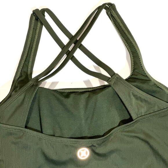 Hurley Amazon Jungle Green Ribbed UPF 50+ One-Piece Bathing Suit Swimsuit L NEW - Picture 5 of 9